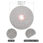 uxcell Diamond Sanding Grinding Disc, 8-Inch (200mm) Grit 240 1" Arbor Hole, Flat Lap Disk Polishing Discs Abrasive Wheel for Gemstone Tile Porcelain Glass Stone Metal