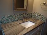 Hominter Pebble Porcelain Mosaic Glossy Mixed Aqua, Cream & Coffee Glazed Ceramic Tile for Bathroom, Shower Floor, Accent Wall, Spa Decor (10 Square Feet)