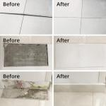 Globalcom Heavy Duty Construction Adhesive, Tile and Stone Marble Granite Wood Floor Adhesive, Gap Filling and Waterproof - 5.3 oz White