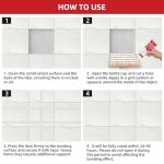 Globalcom Heavy Duty Construction Adhesive, Tile and Stone Marble Granite Wood Floor Adhesive, Gap Filling and Waterproof - 5.3 oz White