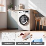 Vieshful 20pcs Peel and Stick Backsplash Tile，12"x12" Self Adhesive Marble Tile for Wall, PVC Waterproof Shower Wall Panels, Back Splash Stick on Tiles for Kitchen Bathroom Living Room (Not Real Tile)