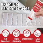 Globalcom Heavy Duty Construction Adhesive, Tile and Stone Marble Granite Wood Floor Adhesive, Gap Filling and Waterproof - 5.3 oz White