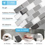 Art3d Peel and Stick Granite Wall Tiles – 12"x12" Thicker Design Backsplash, Self-Adhesive Tile for Kitchen & Bathroom Decor