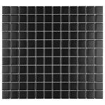 Merola Tile Metro 1" Square Matte Black 6" x 6" Porcelain Mosaic Tile Sample