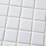 Tenedos 1x1 Square White Porcelain Mosaic Tile for Bathroom Walls, Shower, Pool, Entryway, Floor and Backsplash - Single Full Sheet, Easy Installation (1)
