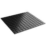 Merola Tile Metro 1" Square Matte Black 6" x 6" Porcelain Mosaic Tile Sample