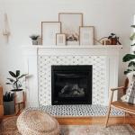 STICKGOO 10 Sheets Peel and Stick Dolomite Mosaic Tile, White Marble Look PVC Mixed Metal Gold Kitchen Backsplash for Fireplace, RV