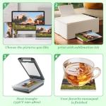 YOUNTHYE 30PCS Sublimation Coasters Blanks Ceramic Square Heat Transfer Coasters with Cork Back 4x4 inch MDF Sublimation Coasters Blanks White Glazed Ceramic Tiles for Sublimation Thermal Transfer