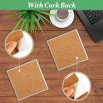 YOUNTHYE 30PCS Sublimation Coasters Blanks Ceramic Square Heat Transfer Coasters with Cork Back 4x4 inch MDF Sublimation Coasters Blanks White Glazed Ceramic Tiles for Sublimation Thermal Transfer