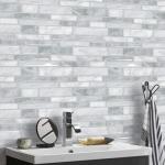 Yoillione Peel and Stick Backsplash Kitchen: 10-Sheet Back Splash Stick on Tile for Kitchen and Bathroom Subway Tile - 12"X12" Grey Self Adhesive Wall Tiles Marble