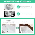Jungarian Tub and Tile Paint, Bath Paint for Tub, Touch Up Paint Pen for Scratches & Spots, Quick Dry Porcelain Repair Kit for Sinks, Marble Countertop, Enamel and Toilets, Semi Light Grey, 1.5oz