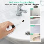 Jungarian Tub and Tile Paint, Bath Paint for Tub, Touch Up Paint Pen for Scratches & Spots, Quick Dry Porcelain Repair Kit for Sinks, Marble Countertop, Enamel and Toilets, Semi Light Grey, 1.5oz