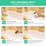 Jungarian Tub and Tile Paint, Bath Paint for Tub, Touch Up Paint Pen for Scratches & Spots, Quick Dry Porcelain Repair Kit for Sinks, Marble Countertop, Enamel and Toilets, Semi Light Grey, 1.5oz