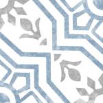 8x8 Bijoux Bleu Porcelain Pattern Art Deco Retro Modern Tile