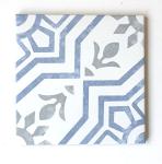 8x8 Bijoux Bleu Porcelain Pattern Art Deco Retro Modern Tile