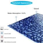 4 PCS Porcelain Swimming Pool Waterline Tile, 6" x 6" Blue Glazed Tile for Pool Floor Kitchen Backsplash Bathroom (1 Sq.Ft)