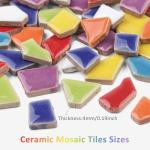 Artspac Ceramic Mosaic Tiles Bulk, 1 Pound Broken Mosaic Tiles for Crafts Supplies, Blue Small Mosaic Ceramic Tiles for DIY Outdoor Decoration