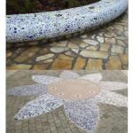 1.1lb Irregular Ceramic Porcelain Tiles for Crafts, Broken Blue and White China Plate Mosaic Tiles (Medium 2)