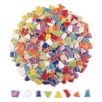 Artspac Ceramic Mosaic Tiles Bulk, 1 Pound Broken Mosaic Tiles for Crafts Supplies, Blue Small Mosaic Ceramic Tiles for DIY Outdoor Decoration