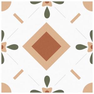 Peel and Stick Floor Tiles Vinyl Floor Tiles, Self-Adhesive Removable, Waterproof, DIY Flooring, for Kitchen Bathroom Living Room (20, Orange, 7.9x7.9)