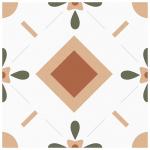 Peel and Stick Floor Tiles Vinyl Floor Tiles, Self-Adhesive Removable, Waterproof, DIY Flooring, for Kitchen Bathroom Living Room (20, Orange, 7.9x7.9)