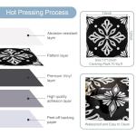 Dureidos Peel and Stick Floor Tiles: Black and White Waterproof Vinyl Flooring, 12"x12" Self-Adhesive Easy to Install Tile Sticker, 10PCS Covering 10 sq ft for Bathroom, Kitchen, Bedroom