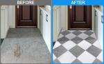 Tottist 30-Pack 12x12 Inch Peel and Stick Vinyl Floor Tiles, Self Adhesive Waterproof Flooring Planks for Kitchen, Dining Room,Bathroom,Vestibule, Cover 30 Sq. Ft(Grey/White Marble,15 Tiles Per Color)