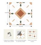 Peel and Stick Floor Tiles Vinyl Floor Tiles, Self-Adhesive Removable, Waterproof, DIY Flooring, for Kitchen Bathroom Living Room (20, Orange, 7.9x7.9)