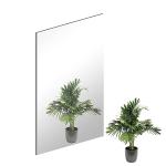 QEEYON 16 x 12'' Glass Wall Mirror Tile Self Adhesive Frameless High Clear Mirror Sheet Wall Decor for Bedroom, Living Room, Bathroom, Home Gym, Hallway, Door etc (1pcs)