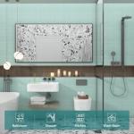 Soulscrafts Glass Subway Tile, Glass Tiles 3x6 Inch for Kitchen Backsplash Bathroom Shower Wall Ice Age (32 Pcs, 4 sq.ft.)