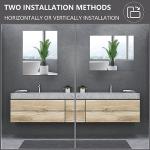 QEEYON 16 x 12'' Glass Wall Mirror Tile Self Adhesive Frameless High Clear Mirror Sheet Wall Decor for Bedroom, Living Room, Bathroom, Home Gym, Hallway, Door etc (1pcs)