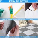 Tottist 30-Pack 12x12 Inch Peel and Stick Vinyl Floor Tiles, Self Adhesive Waterproof Flooring Planks for Kitchen, Dining Room,Bathroom,Vestibule, Cover 30 Sq. Ft(Grey/White Marble,15 Tiles Per Color)