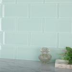Soulscrafts Glass Subway Tile, Glass Tiles 3x6 Inch for Kitchen Backsplash Bathroom Shower Wall Ice Age (32 Pcs, 4 sq.ft.)