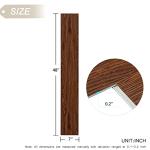 MIRUO SPC Vinyl Plank Flooring 9 Pieces Easy DIY Luxury Vinyl Flooring Tiles Wood Look Water Proof Surface Rigid Core Dark Brown 48 * 7 * 0.2 inch
