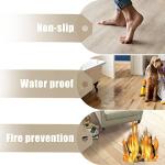 MIRUO SPC Vinyl Plank Flooring 9 Pieces Easy DIY Luxury Vinyl Flooring Tiles Wood Look Water Proof Surface Rigid Core Dark Brown 48 * 7 * 0.2 inch