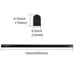 Jusmioke Black 15 Pack Marble Pencil Tile, 0.5"X12" Polished Marble Tile Edge Trim for Kitchen Backsplash, Bathroom and Shower Walls (15)