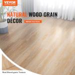 VEVOR Interlocking Vinyl Floor Tiles 48 x 7.3 inch, 10 Tiles 5.5mm Thick Snap Together, Natural Wood Grain Luxury Vinyl Flooring for Bedroom, Living Room, Bathroom (24.5 Sq.Ft/Box)