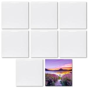 MR.R 8 Pack Sublimation Blanks 8x8 White Glossy Ceramic Tiles Crafts for Heat Press Transfer Printing Customized Photo Frame Novelty for Wedding, Birthday Gift, Decoration (20x20cm)