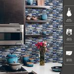 Art3d 10-Sheet Premium Self-Adhesive Kitchen Backsplash Tiles in Marble,30 * 30cm