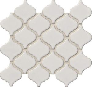 MSI Bianco Glazed Arabesque Ceramic Wall Tile for Bathroom, Kitchen Backsplash, Shower, and Accent 9.84 in. X 10.63 in. Mesh-Mounted Mosaic (10.95 sq. ft.)
