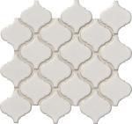 MSI Bianco Glazed Arabesque Ceramic Wall Tile for Bathroom, Kitchen Backsplash, Shower, and Accent 9.84 in. X 10.63 in. Mesh-Mounted Mosaic (10.95 sq. ft.)