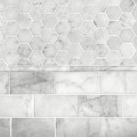 10-Pack Carrara White Marble Pencil Liner Tile Trim, 3/4''x12 Honed Natural Stone Bullnose Tile Edge Trim Molding for Kitchen Bathroom Shower Backsplash Wall