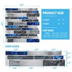 Art3d 10-Sheet Premium Self-Adhesive Kitchen Backsplash Tiles in Marble,30 * 30cm