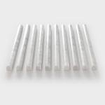 10-Pack Carrara White Marble Pencil Liner Tile Trim, 3/4''x12 Honed Natural Stone Bullnose Tile Edge Trim Molding for Kitchen Bathroom Shower Backsplash Wall