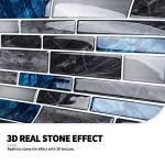Art3d 10-Sheet Premium Self-Adhesive Kitchen Backsplash Tiles in Marble,30 * 30cm