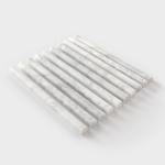 10-Pack Carrara White Marble Pencil Liner Tile Trim, 3/4''x12 Honed Natural Stone Bullnose Tile Edge Trim Molding for Kitchen Bathroom Shower Backsplash Wall