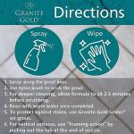 Granite Gold Grout Cleaner Spray with Brush for Stone, Ceramic, Glass & Colored Grout, 64 Fluid Ounces + 24 Fluid Ounces + 4 brushes