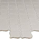 MSI Bianco Glazed Arabesque Ceramic Wall Tile for Bathroom, Kitchen Backsplash, Shower, and Accent 9.84 in. X 10.63 in. Mesh-Mounted Mosaic (10.95 sq. ft.)