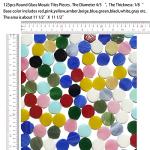 KALUCION 4/5" Magic Iridescent Round Circle Glass Mosaic Tiles for Crafts 125 Pieces, Stained Glass Supplies Mosaic Kit for Adults