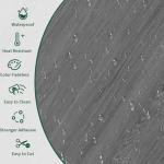 ZRJT Peel and Stick Floor Tile 11.8” x 118” Vinyl Flooring Roll Cover 9.6 Sq.Ft. Waterproof Scratch-Resistant DIY Self-Adhesive PVC Wood Flooring for Renter, Kitchen, Bathroom, RV, Grey